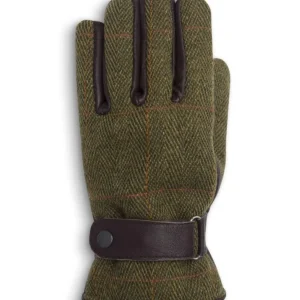 Handsker i tweed og lammeskind, dame
