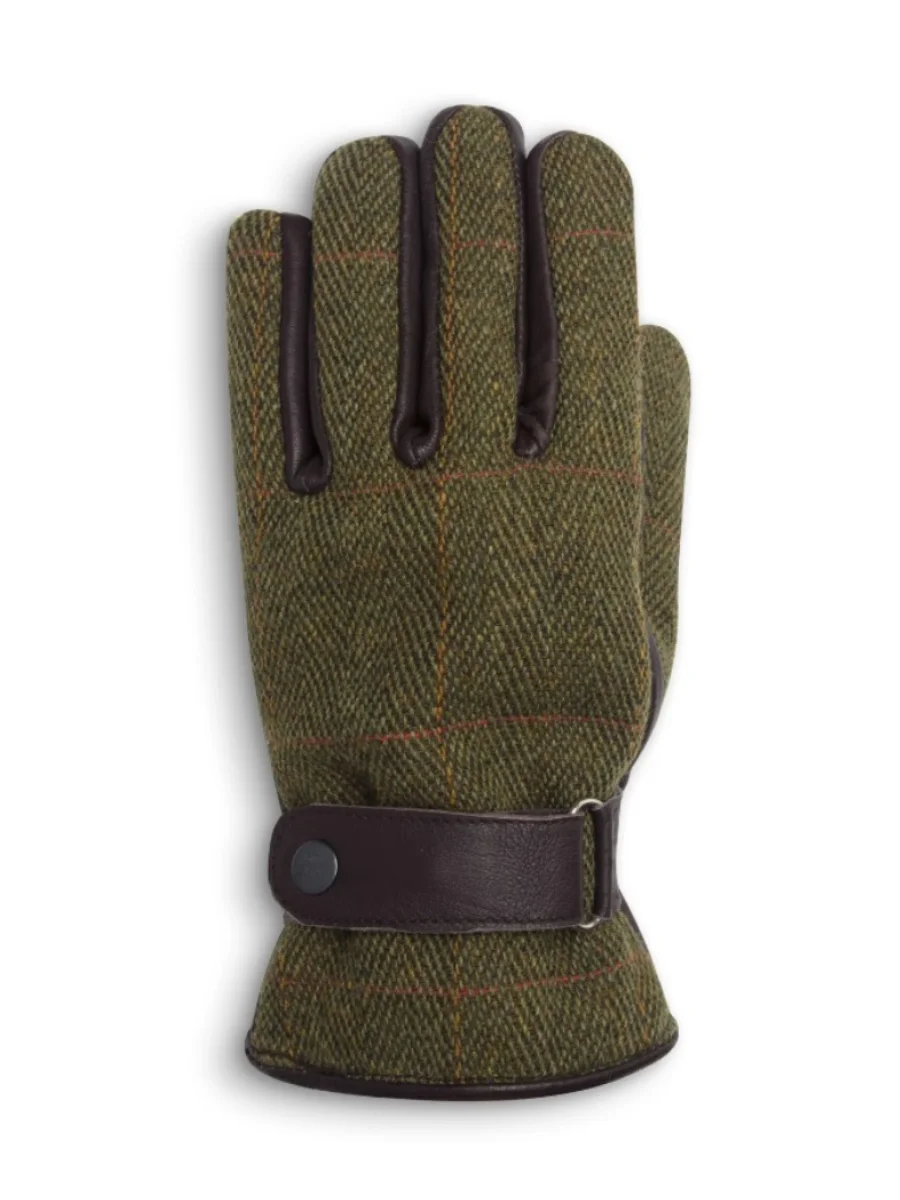 Handsker i tweed og lammeskind, herre - Billede 4