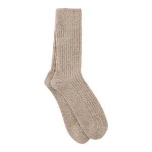 Cozy rib sokker | Taupe Melange
