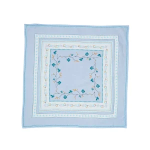 Floral scarf 55x55 | Aqua