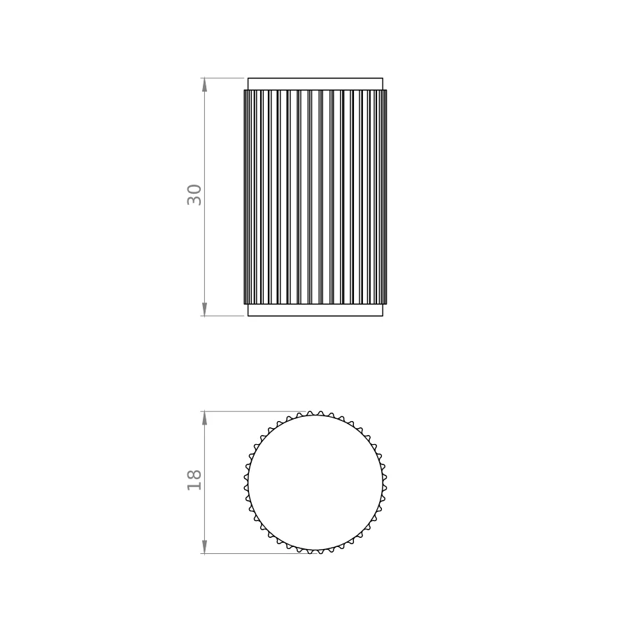 CB Lines | Knop i Blank Krom - Billede 4