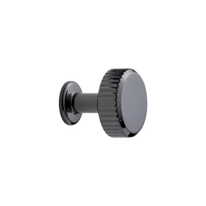 Villa Round | Knop i Blank Sort Nikkel