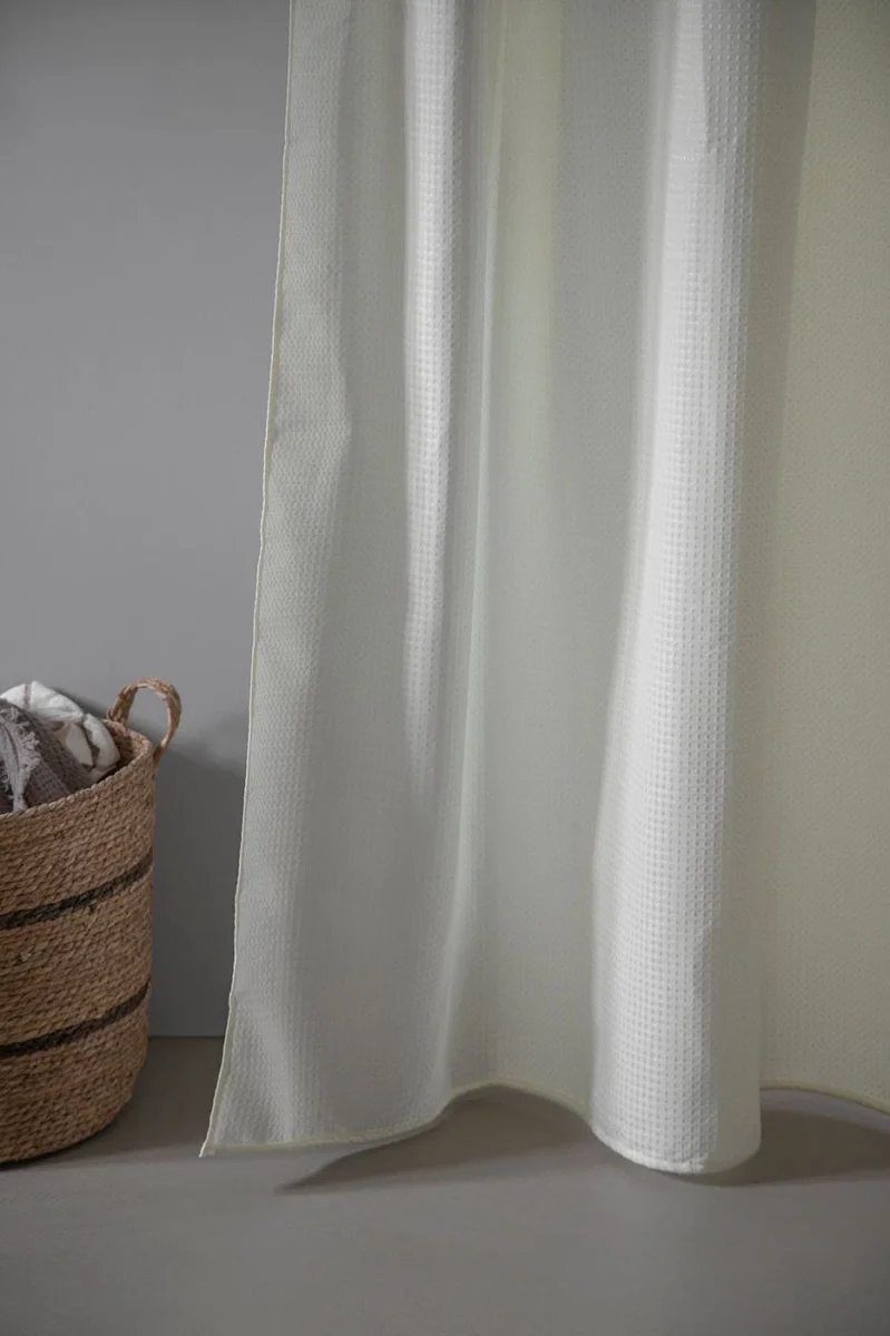 Waffle | Badeforhæng Beige - Billede 3