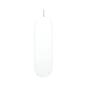 Wall Mirror Large | Spejl i Børstet Messing uden Lak